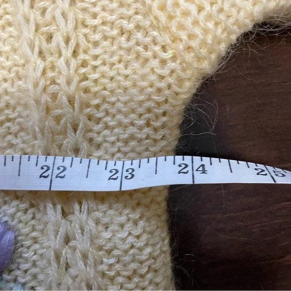 Vintage Yellow Sweater Cardigan Women’s Size 40 Approx Ladies Large - Picture 7 of 8